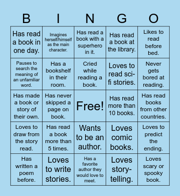 Let's get to know each other! Bingo Card