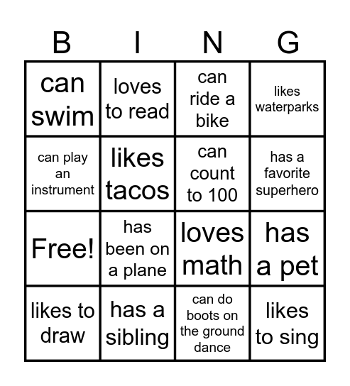 Bingo Card