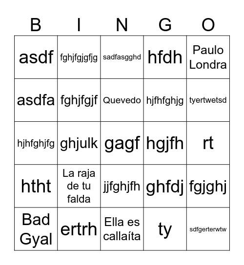 BINGO BODA MARTA&ANTÓN Bingo Card