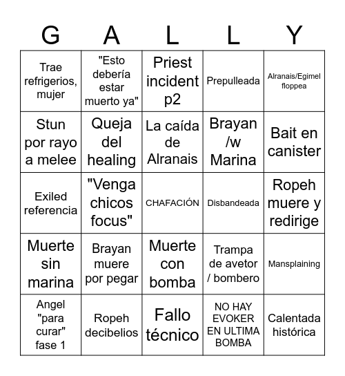 ONE LAST TRY Bingo Card