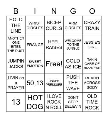 WILD CARD BINGO Card