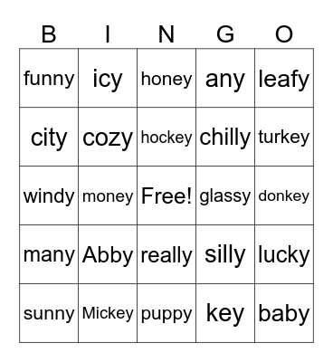 Jalyssa Bingo Card