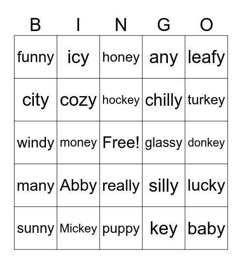 Jalyssa Bingo Card