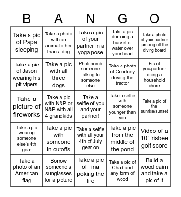 BANGO Bingo Card