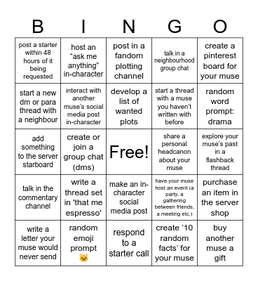 summer's bingo card Bingo Card