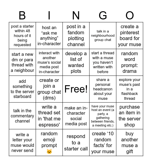summer's bingo card Bingo Card