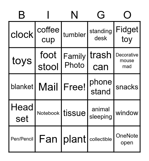 Office Finds Bingo Card