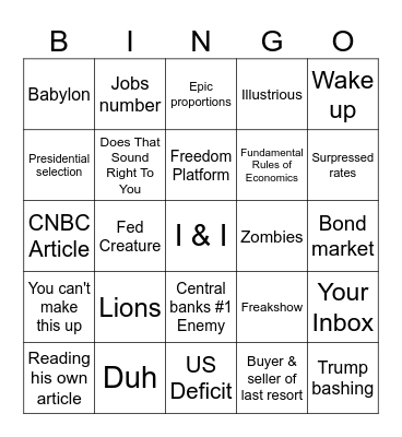 Greggy Boy Bingo Card