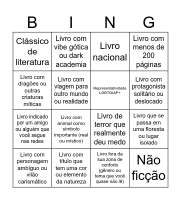 Leituras Bingo Card