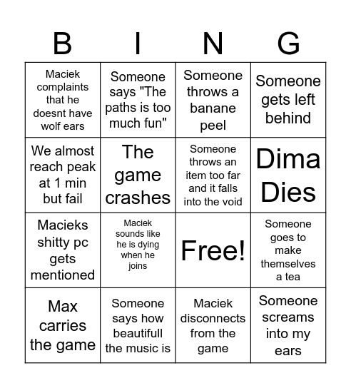 Meow Bingo Card