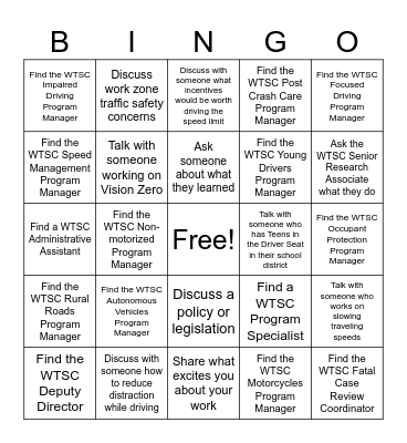 TSS Networking BINGO! Bingo Card