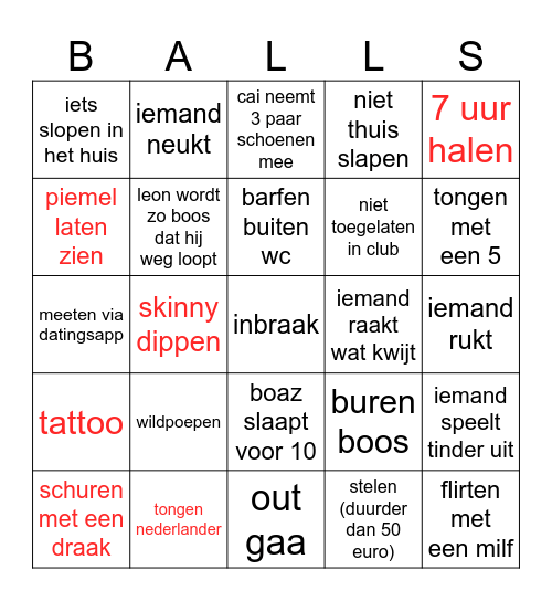 Porto kanker Bingo Card