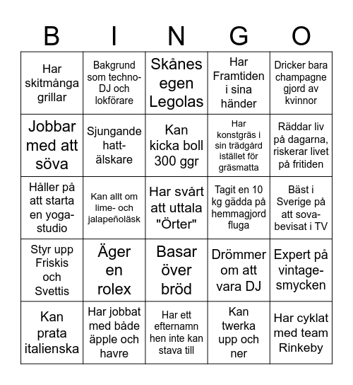 Mingelbingo Card