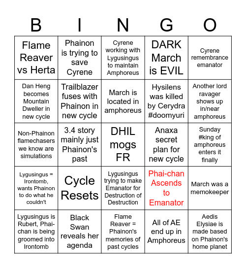 3.4 PHAI CHAN BINGO Card