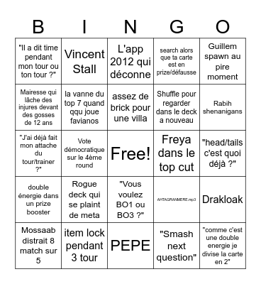 Tournoi Pokemon OP Bingo Card