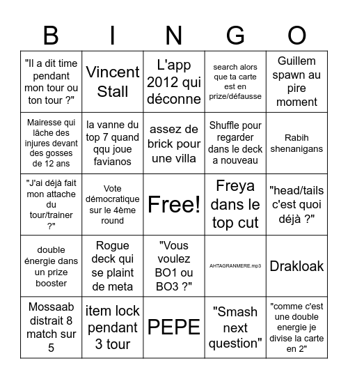Tournoi Pokemon OP Bingo Card