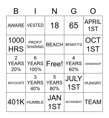 ESOP BINGO Card