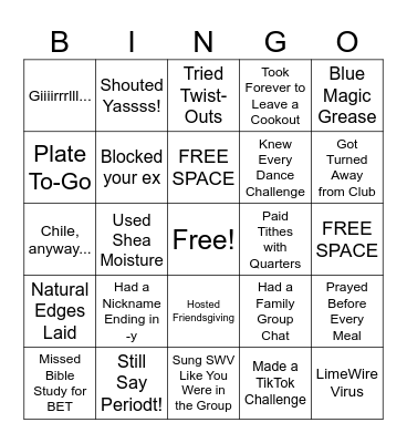 Black Millennial Bingo Cards Bingo Card