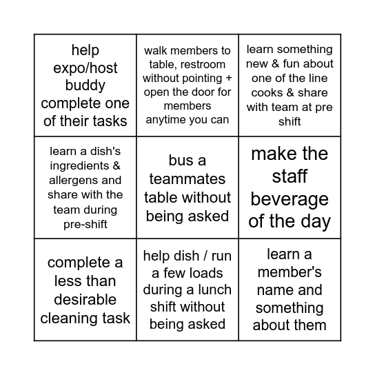 Seven Bingo | host/runner Bingo Card