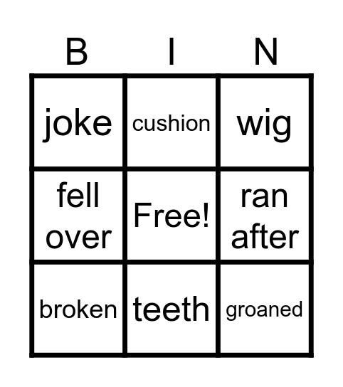 The Laughing Princess Bingo Card