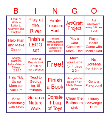 Summer Bingo! Bingo Card