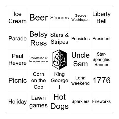 4th of July Bingo Card