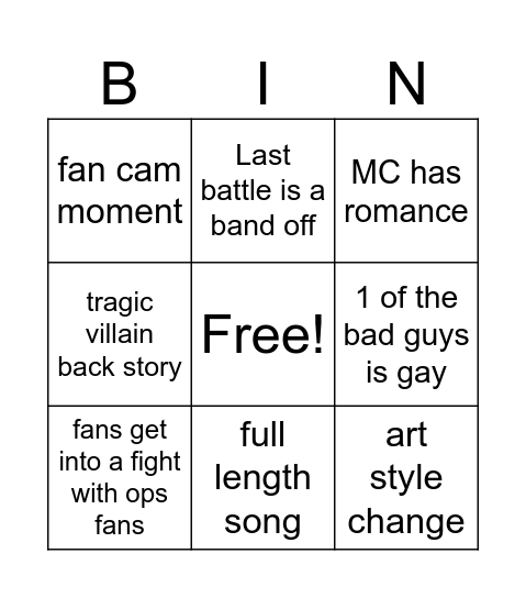 demon hunters Bingo Card