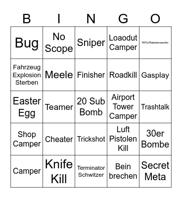 12 Stunden Solos Spectaten Bingo Card