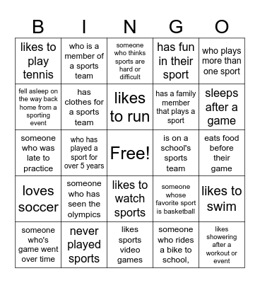 Find Someone Who... Bingo Card