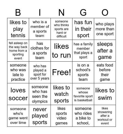 Find Someone Who... Bingo Card