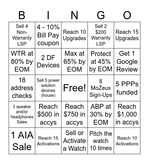 Bingo Card