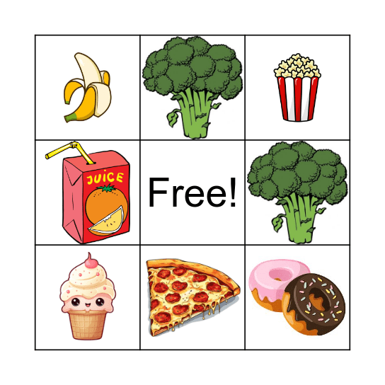 My Favorites Bingo Card