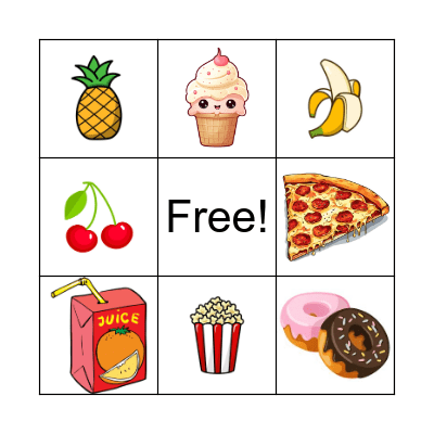 My Favorites Bingo Card