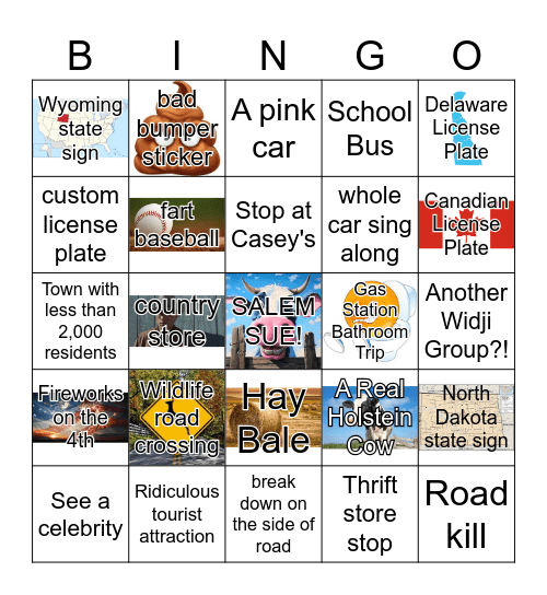 Biggies 2025 Road Trip Bingo Card