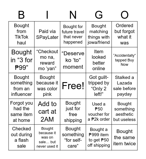 Budol bingo-go-go-GO! Bingo Card