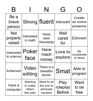 Life Bingo Card