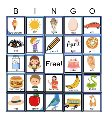 Summer Camp Bingo Card