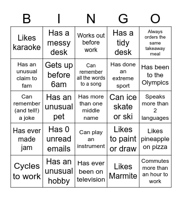 DSD Bingo! Bingo Card