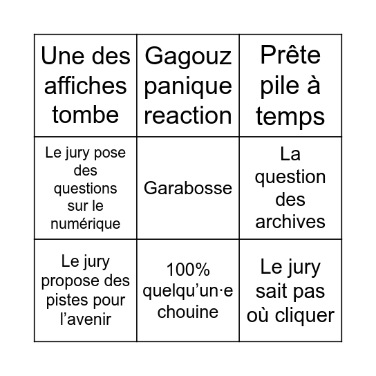 Gagouz diploming Bingo Card
