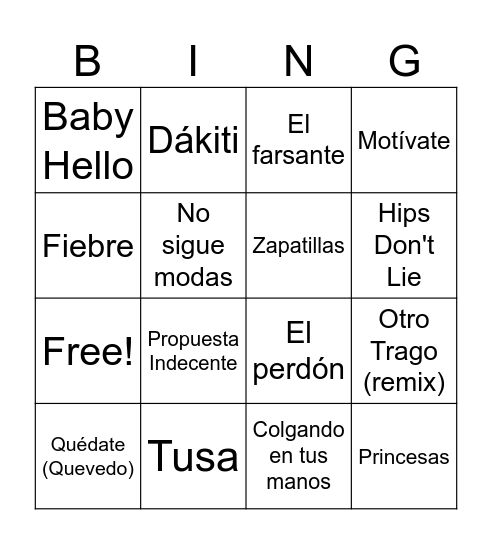 RITA'S SUMMER Bingo Card