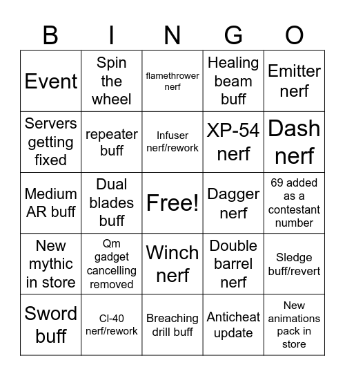 week 4 s7 update bingo Card