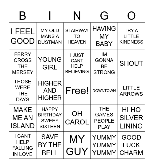 HAPPY JULY Bingo Card