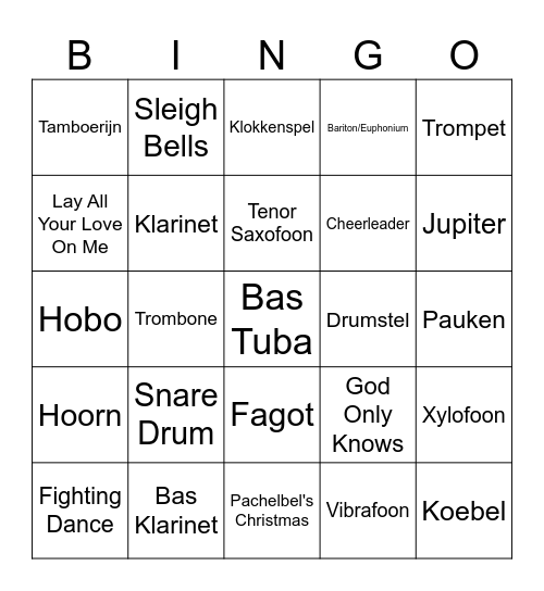 Oeps Bingo 2025 Bingo Card
