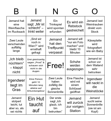 Weinwandern Bingo Card
