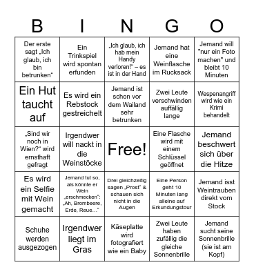Weinwandern Bingo Card