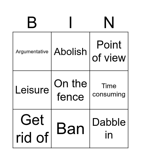 István Practice Bingo Card