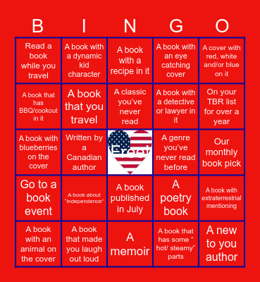 July Book BINGO Card