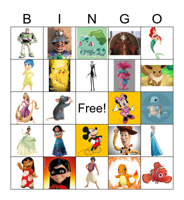 Disney Bingo Card