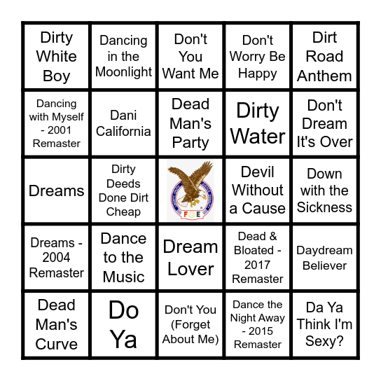 STARTS WITH "D" Bingo Card