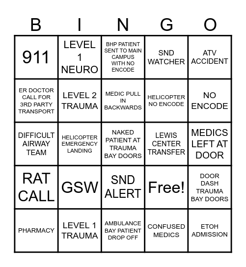 ECC BINGO Card